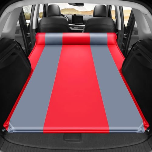 FGAITH Auto Luftmatratze für BMW X5 2004-2007, Auto Luftmatratzen Kofferraum Matratze Aufblasbare Auto Matratze Autobett Luftbett für Outdoor Camping Reisen,A-RED