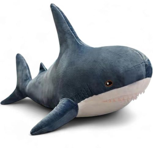 Generisch aninu Hai-Kuscheltier 30 cm – Hai-Patenschaft mit Tracking-App, Megalodon Plüschtier Stofftier XXL Shark Plush für Kinder Mädchen Jungen, personalisiert Geschenk