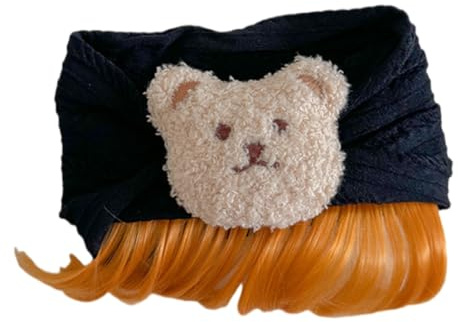 GMBYLBY Mädchen-Haarteil mit Bären-Dekor, Cosplay-Zubehör, Weihnachts-Toupet-Haarband mit Pony