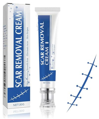 MOFFNNOL Reparaturcreme zur Narbenentfernung, Silikon-Narbengel, Creme zur Entfernung von Dehnungsstreifen, für alle Hauttypen