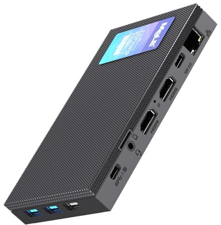 MeLE Quieter4C Mini PC sin Ventilador 16GB DDR4 512GB ROM Micro PC Twin Lake N150(hasta 3.6GHz) USB-C 2 X HDMI 4K Triple Pantalla Ordenadores de sobremesa pequeño con Montaje VESA para casa/Oficina