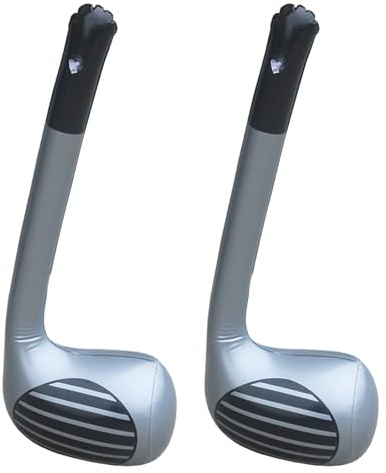 2 Stück Aufblasbarer Golfschläger-Kostüm Aufblasbarer Golfschläger für Golfschläger Golfschlägerzubehör Golfclub Requisite für Damen und Herren(Nicht geeignet für Kinder unter 12 Jahren.)