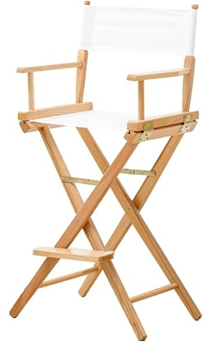 Regiestuhl Klappbarer Regiestuhl Aus Holz, Klappstuhl, Maskenbildner-Stuhl Für Künstler, Schminkstuhl Rigiestuhl Hoch Für Studio, Bar, Camping, Reisen, Angeln, Garten B