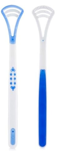 PARENCE.- Lot de 2 Grattes-Langue 3 Phases – Grattoirs à Langue Hygiénique 18 cm | Élimine la Mauvaise Haleine | Nettoyage Buccal Complet - 2 Pièces)