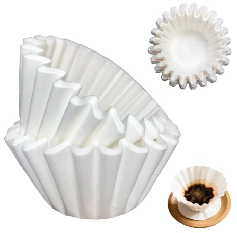 Pack de 100 Bolsas de Filtro de Papel Universales para Cafeteras de Cesta, Compatibles con Marcas Premium y Otros Modelos, Tamaño 90/220 mm, Capacidad para 10 Tazas de Café