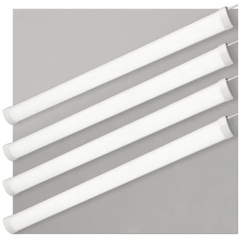 LED Leuchtstoffröhre 120 cm 4 Stück, 6500K Kaltweiß LED Röhre Garage | 34W 3750LM Energieeffiziente & Langlebige, LED Lichtleiste für Garage, Lager, Büro, Werkstatt, Küchenbeleuchtun