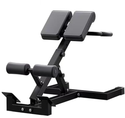 Hyperextension - Silla romana de extensión para gimnasio en casa, ejercitador de espalda y abdominales ajustable para entrenamiento de fuerza de piernas con 5 opciones de altura, capacidad de 330