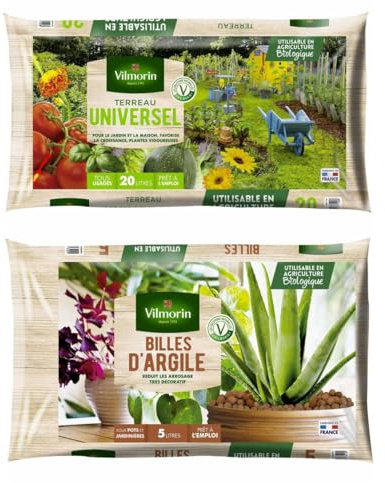 Multitanks Pack Terreau Universel vilmorin 20 L et Billes d'argile : Cultiver des Plantes Vigoureuses
