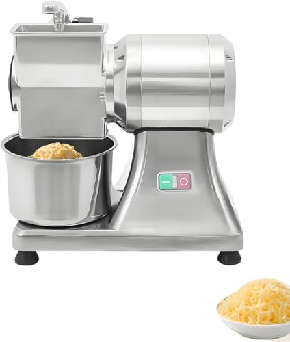 GJBMXSM Rallador De Queso Eléctrico Comercial, Triturador Alimentos 550 W, Picador De Alimentos De Acero Inoxidable para Rallar Queso, Cacahuetes,Parmesano Y Pan Rallado. Procesador Alimentos