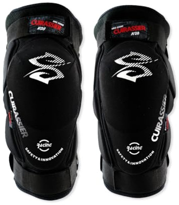 OLYSPM Rodilleras Moto,Rodilleras MTB con Carcasa de Alta Resistencia y Acolchado EVA,Diseño Ajustable para Hombres y Mujeres