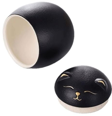 Rukjmqi Urnas para Cenizas De Gato | Urna De Cerámica para Perros Pequeños - Caja Conmemorativa para Estante Chimenea con Recuerdo de Pelo y Huella Pata en Yeso