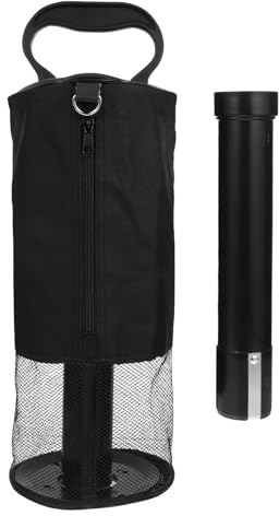 DECOMELODY Raccoglitore Portatile per Palline da Golf Tubo Staccabile Accessorio Golf Grande capacità Fino a 70 Palline Design Cerniera e Struttura Anti-rotolamento