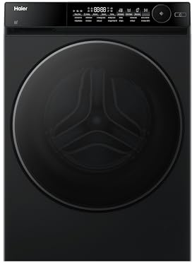 Haier X7 HW100B14367BU1UK 10kg WiFi Connected Washing Machine with 1400 rpm - Black Steel - A Rated