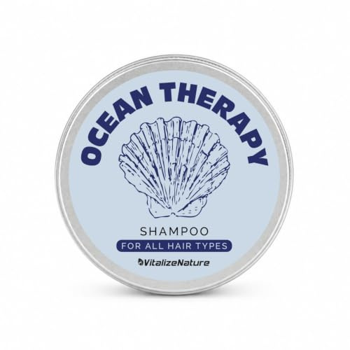 VitalizeNature Ocean Therapy fast schampo för alla hårtyper med algextrakt och olivolja – mild hårvård och naturlig rengöring