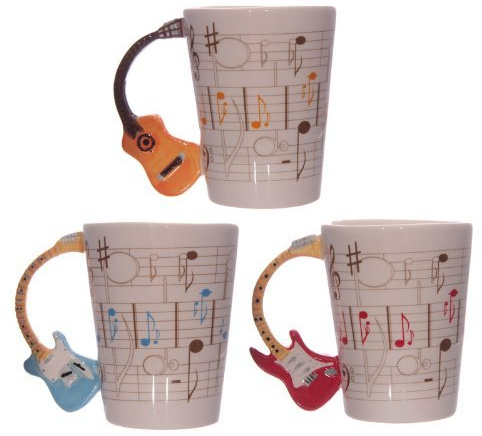 Unusual Guitar Handle Mug *Gift for Men*Fathers Day Present*Coffee or Tea Cup* by Funky Gadget Store