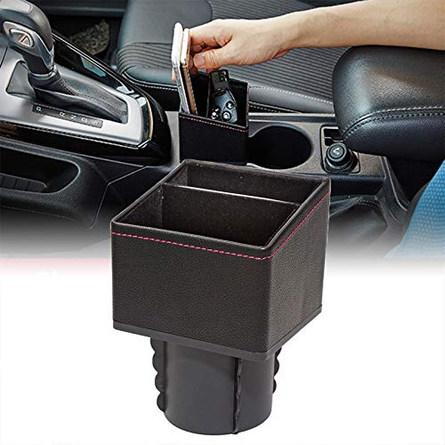 Kwak's Caja de Almacenamiento para el automóvil Contenedor Cuadrado Soporte para Tazas Consola Central Organizador del automóvil Soporte para Almacenamiento del teléfono Interior del Coche(Tipo B)