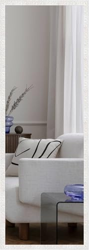 nielsen HOME Wandspiegel, 50 x 150 cm, Kunststoff, Weiß, Ganzkörperspiegel für alle Wohnbereiche, Hoch- & Querformat, anpassbare Aufhänger, Florentina
