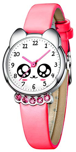 KDM Orologio Bambina Orologio da Polso Ragazze per Bambini Analogico Quarzo Impermeabile Sportivo Tempo Insegnante Elegante Pelle Orologi per Bambina Ragazzi Ragazze