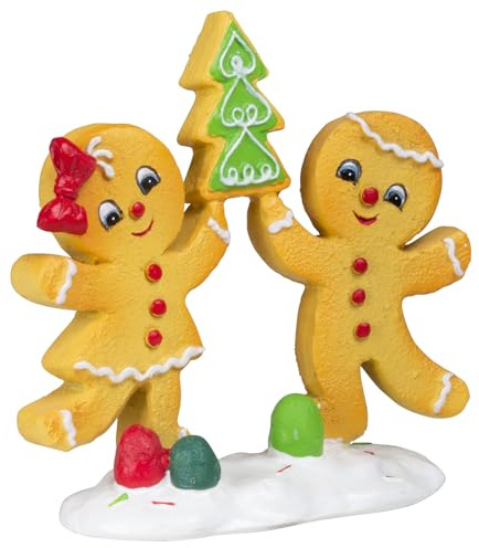 Christmas Paradise Deko Lebkuchen Figuren Lebkuchenmann und Lebkuchenfrau Weihnachtliche Dekoration 17cm