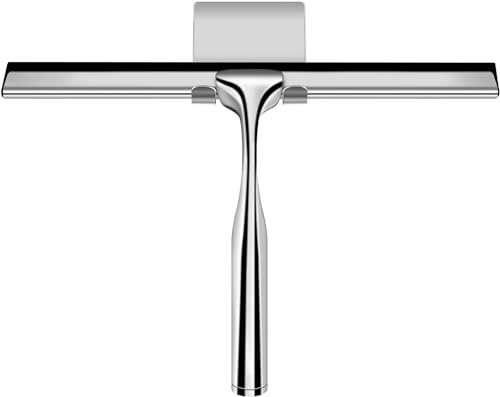 Ponsey Duschabzieher Fensterabzieher Edelstahl Abzieher Dusche Zoll Duschwischer mit Wandaufhänger 10 Inches-Silber