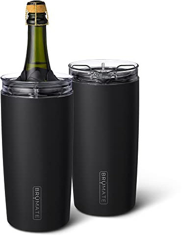 BrüMate Togosa 2-in-1 Wine Chiller Bucket or Champagne Bucket & 100% Leakproof Pitcher | Portable Cooler Fits Most Wine, Champagne, & Liquor Bottles | Perfect Wine Gifts | 49oz (Matte Black)