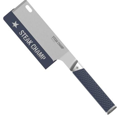 Steak Champ Flip & Cut Spatula und Wender: Grill- und Pfannenwender bzw. Grillspachtel mit hochwertiger Messerschneide, mit Anti-Rutsch Griff