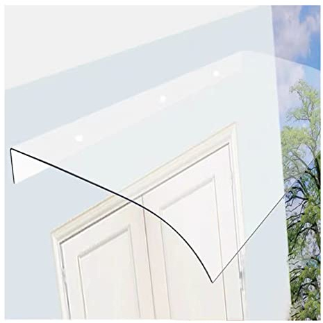 JUCCJUXIN Marquise De Porte D'EntréE Moderne Invisible,Refuge De Pluie De FenêTres,EntréE Auvent De Porte Moderne, Auvents De Toiture RéSistants Aux UV,pour ExtéRieur,40 * 120cm/15.7 * 47.2in