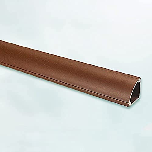 Bor Bodenkabelkanal 2 X 1 M, Dreieckiger Bogen-Kabelschutz, PVC-Draht-Hider-Abdeckung, Dekorativer Kabelkanal, Ordentliche Elektrische Kabel, 4 Farben Zur Auswahl,Braun,24 X 24 Mm,YUYANAIAI