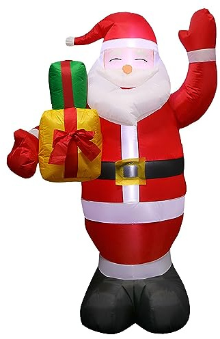 GutReise Decorazioni all'aperto gonfiabili di Natale, 5 FT Pupazzo di Neve Gonfiabile di Natale con luci Luminose, Natale Blow Up Decorazioni Yard Giardino Giardino Indoor (Santa Claus)
