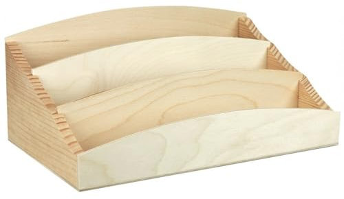 Wooden World – Briefhalter aus Holz Briefumschlaghalter Werbung Prospekte Aufbewahrung Briefständer