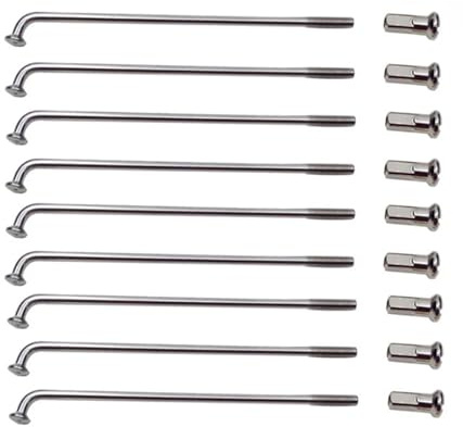 YLME Fahrrad-speichen, 36 Stück 70–280 Mm 12 G E-Fahrradspeichen, Durchmesser 2,5 Mm E-Bike-Speichen Aus Edelstahl Mit Brustwarzen (130MM)