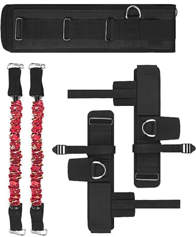 POFET Juego de Bandas de Resistencia para Entrenamiento de Salto Vertical, Fuerza de piernas, para Baloncesto, Triple Salto, fútbol, Voleibol