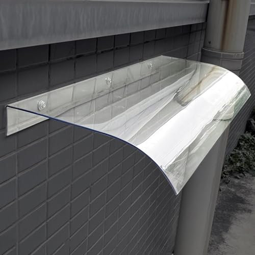 Vordach für Haustür,Balkon Dach Überdachung Terrasse,Türvordach Haustürdach Pultvordach,Polycarbonat Terassendach,Sonnenschutz Regenschutz,UV Schutz Überhang Markise,für Türdach,Eingang,Pavillion (SI