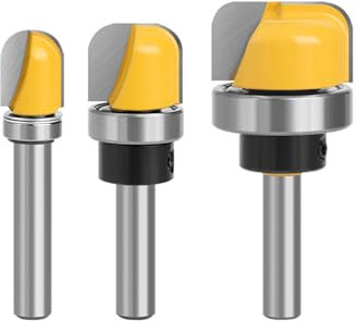 1/4 Zoll Schaft Schüssel und Tablett Vorlage Router Bit Set, Schaft V Nutfräser Bit-bündig Trim Schablone Router Bit, für Graviermaschine Trimmmaschine