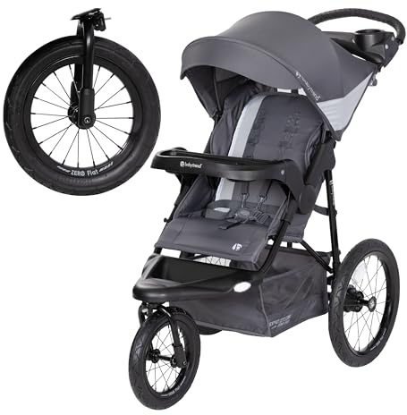 Baby Trend Expedition® Zero Flat Jogger with LED Lights, Dash Grey