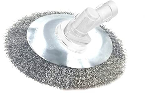 YARNOW Steel Wire Rust Removal Wheel Trimmer Head for Lawn Mower Grass Cutter Silver Weeding Plate Sturdy Wear-resistant Garden Weed Cleaning Tool