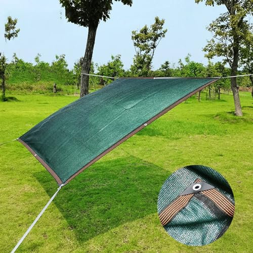 Toldo 90% verde oscuro para patio, jardín, pérgola, grande, 8 x 12 m, resistente a los rayos UV y de alta calidad