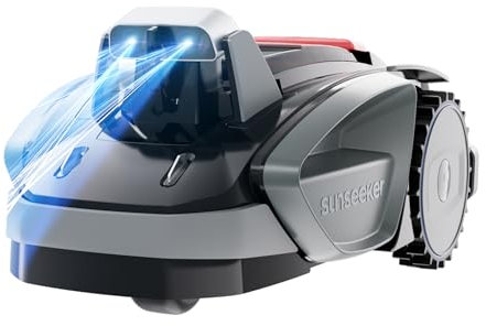 SUNSEEKER V3 - Cortacésped Robot inalámbrico de 0.15 Acre/6.400 pies Cuadrados, cortadora de césped automática Vision AI, cortadora de césped con un Solo Clic, prevención Inteligente de obstáculos,