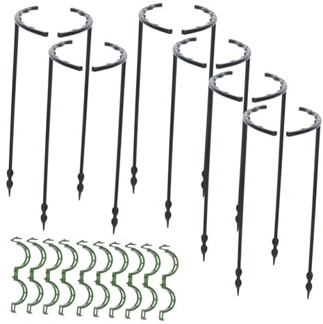BESPORTBLE Support pour Plantes Dintérieur - 1 Jeu De Supports Grimpants Demi-Cercles pour Hortensias Et Monsteras Hauts - Installation Facile Et PVC