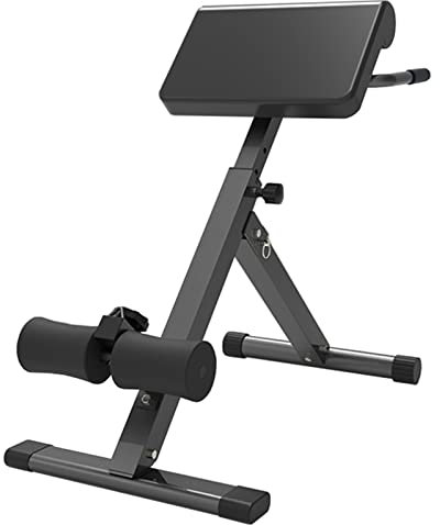 Robuster Bauchtrainer mit römischem Stuhl, faltbare Hyperextension-Bank für Rückenverlängerung, unterstützt 150 kg, ideal für Training zu Hause (schwarz)