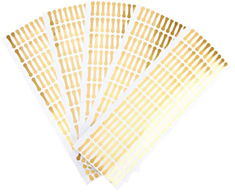 500pcs Tamper Seals Stickers Golden PVC for Food and Bottles