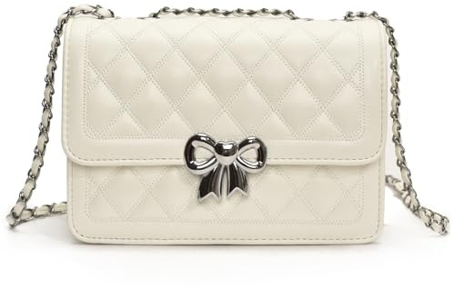 Travistar Damen Umhängetasche Kleine - Kette Schulterriemen Crossbody Bag - Lingge Tasche Schultertasche Abendtasche Citytasche Leder Feste Multifunktionstasche