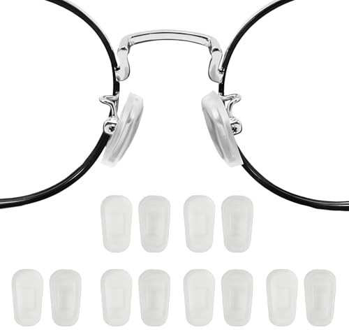 Brillen-Nasenpad-Abdeckungen,aufsteckbare Silikon-Nasenpads für Brillen, rutschfeste Brillen-Schutzhüllen,Anti-Rutsch-Nasenpads für Brillen Sonnenbrillen (5 Paar,weiß,M-Größe)