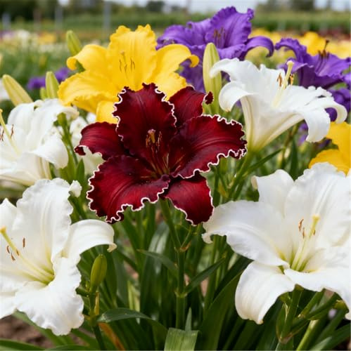 Set di Gigli Orientali/Gigli facili da coltivare/Vasi da balcone per interni ed esterni/Fioriscono tutto l'anno-8 PCS-A