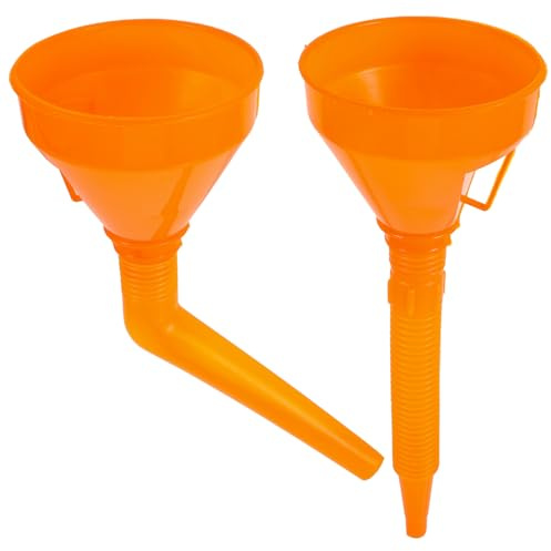 MOLUCKFU 2 pièces Entonnoirs pour Carburant Bec Flexible Long Extensible Résistants et Épais pour Huile Moteur Essence et Fluide Auto Outils Pratiques pour Plein Plein Air et Urgences