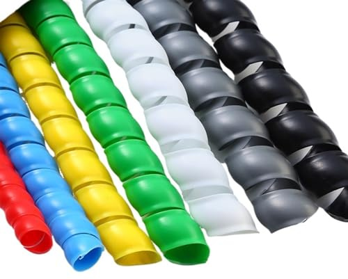 Cable Winding Protector Tube, Spiral Cable Management Sleeve 8-14mm Multicolor For USB Power Audio Video Cables(Green,ID 8mm 1 Meter)