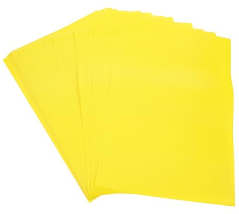 SUPVOX Etiquetas de Precio Amarillas Doble Cara 50 Hojas Papel Promocional para Supermercado Suministros para Oferta y Exhibición Tienda de Frutas y Verduras