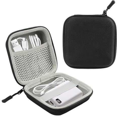 Mini Reise Aufbewahrungstasche, Powerbank Tasche Für Reise Und Alltag Als Kabeltasche Organizer Und Cable Bag Für Elektronisches Zubehör Mit Strukturierter Aufteilung Und Sicherem Reißverschluss