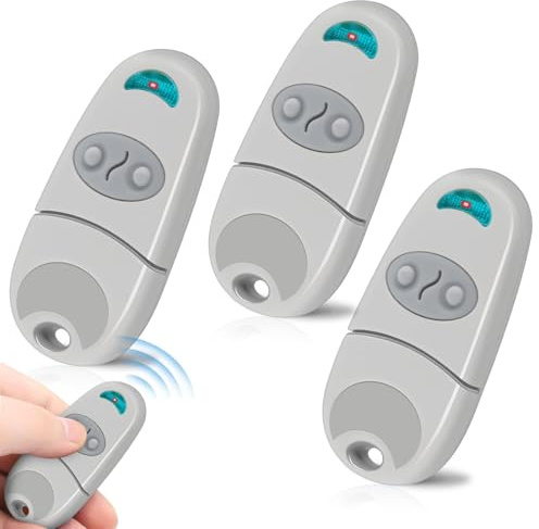 Télécommande Portail Garage 433.92MHz 3PCS, 2 Canaux Compatible avec TOP-432EV/EE/NA, Télécommande pour Porte de Garage et Portail