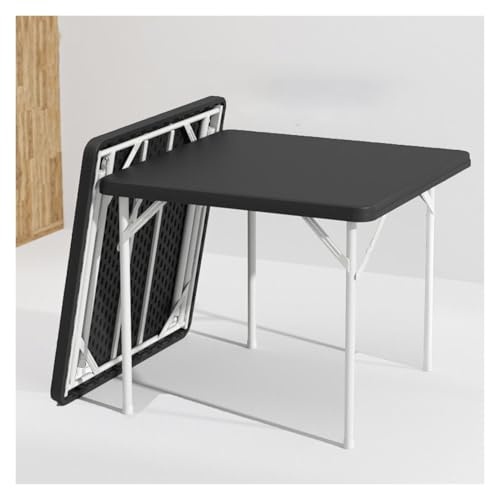 WBBML Gartentische Biertisch Einfach zu Verstauen Dining Table Lounge-Bereich Am Pool(Black)